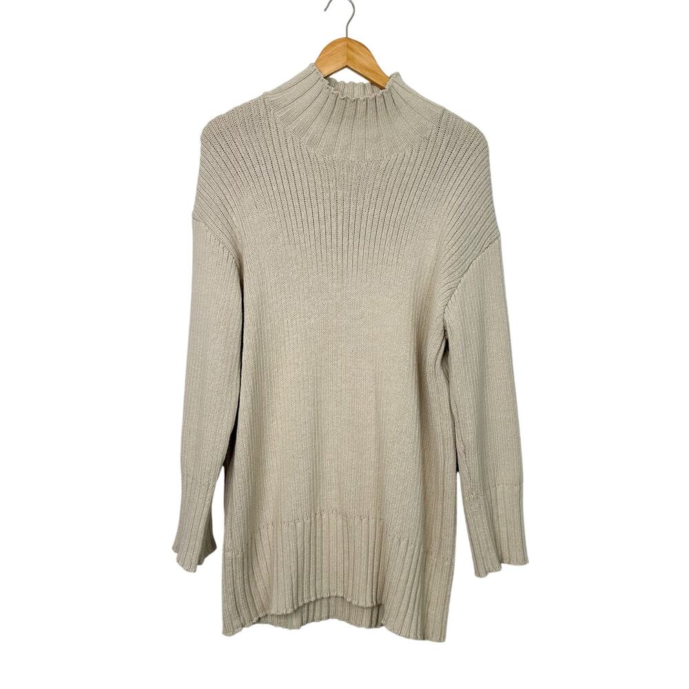 Free People Beach Oversized Knitted Mockneck Sweater
